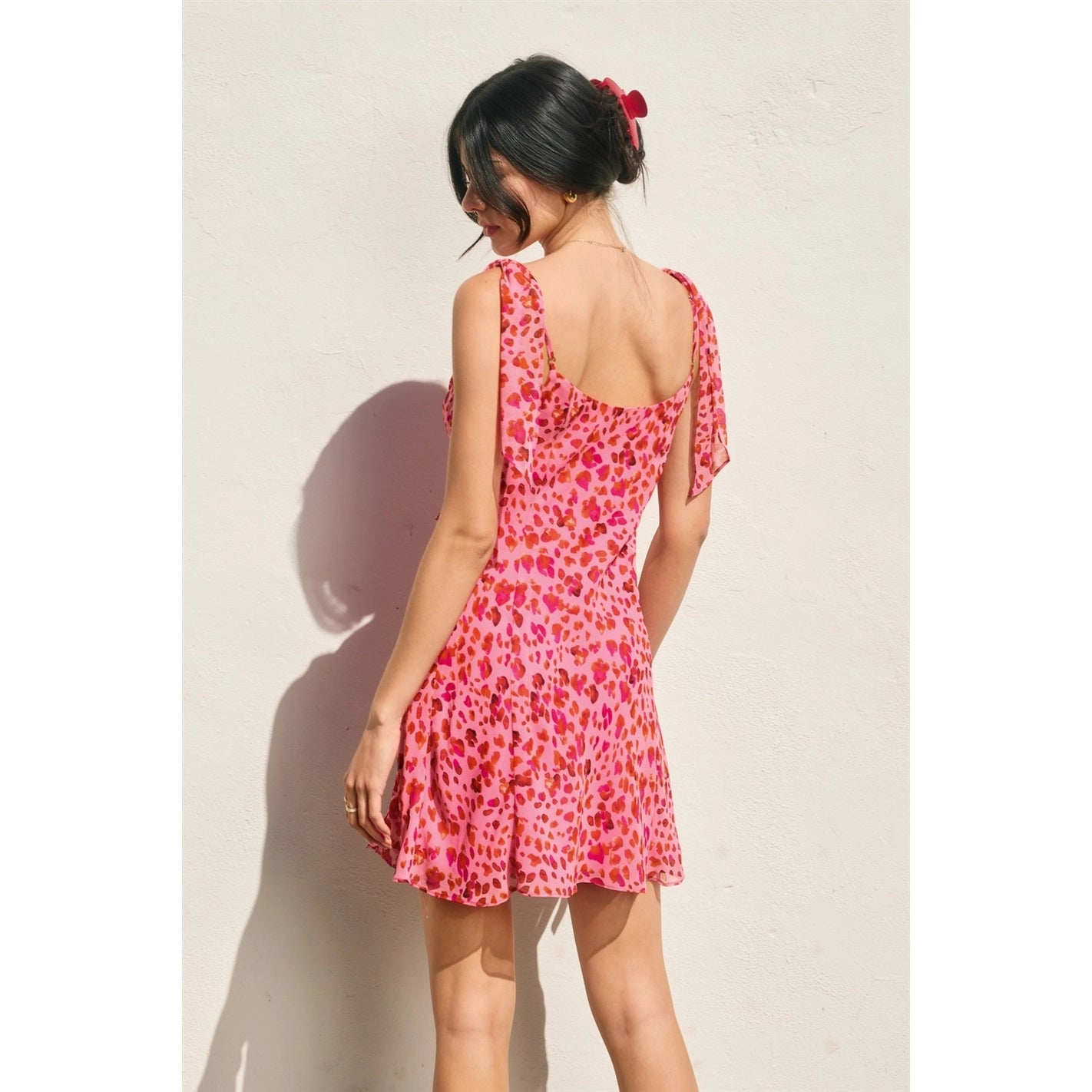 Wild Rose Shoulder Sash Mini Dress