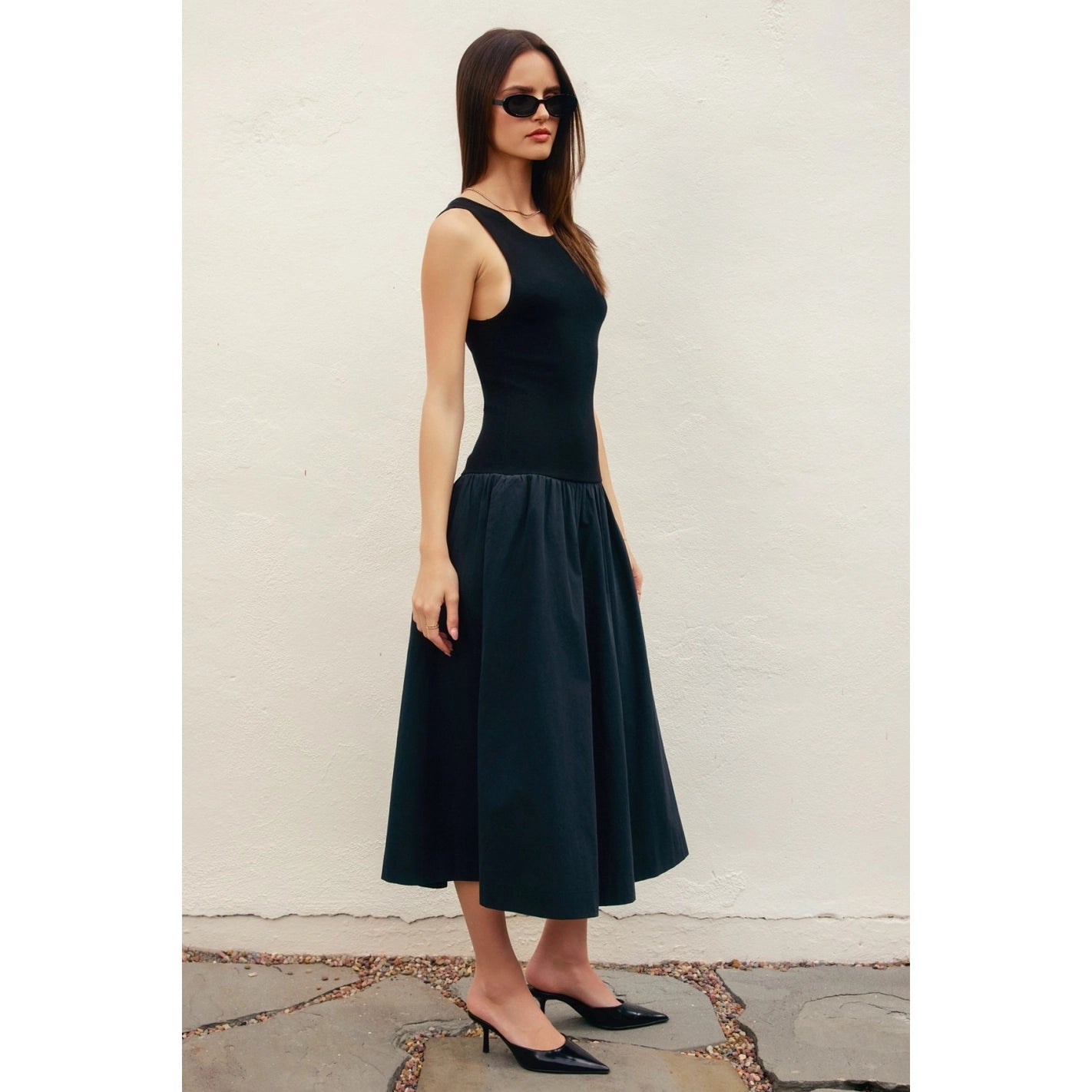 Midnight Ink Crew Neck Knitted Dress