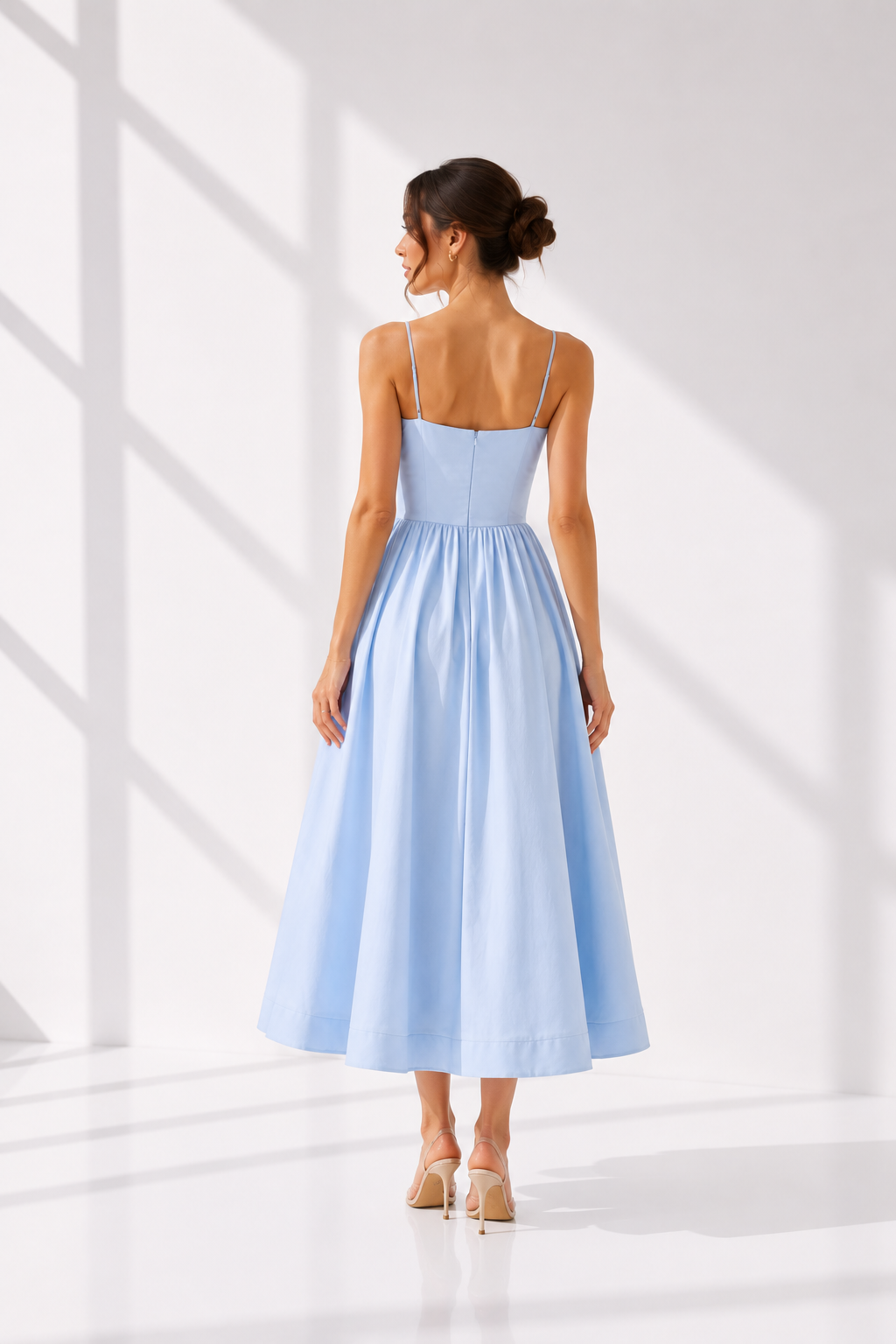 bright blue midi dress Whats Happening Midi Dress Sky Blue Size L from Hello Molly