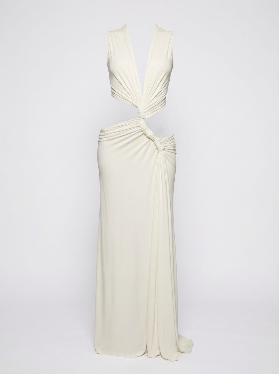 white evening gown 
