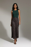 Black polka dot Milly Satin Maxi Skirt